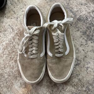 Vans Tan and White Men's Sneakers